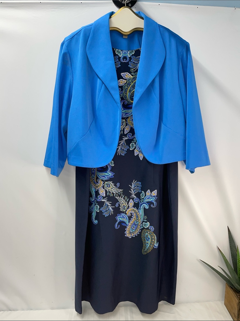 MAYA BROOKE PAISLEY SHEATH DRESS WITH JACKET FTL-06-054